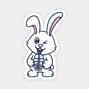 rabbit boba tea Magnet