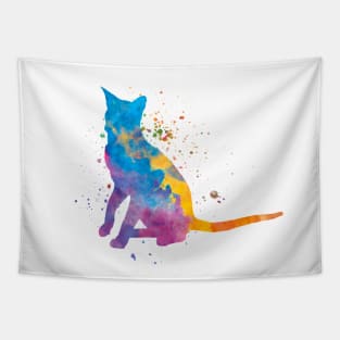 ariental cat in watercolor Tapestry