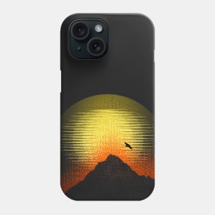 Mountain Sunset Illustration Phone Case