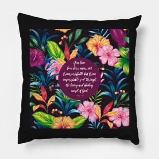 You have been born anew, 1 Peter 1:23, Bible Quote Pillow