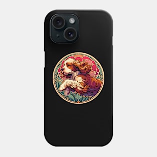 Cocker Spaniel Art Nouveau Design - Dog Lovers Gift Phone Case