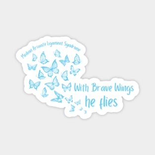 With Brave Wings, He Flies (MALS) Magnet