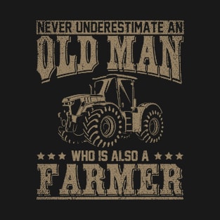 Retro Old Man Farmer T-Shirt