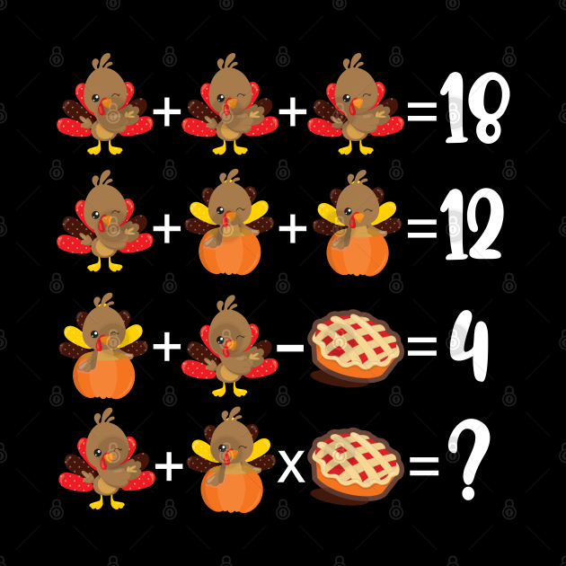 Funny Turkey Math Teacher Order of Operations Quiz Math by alcoshirts
