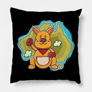 kangaroo on the Australian continent Pillow