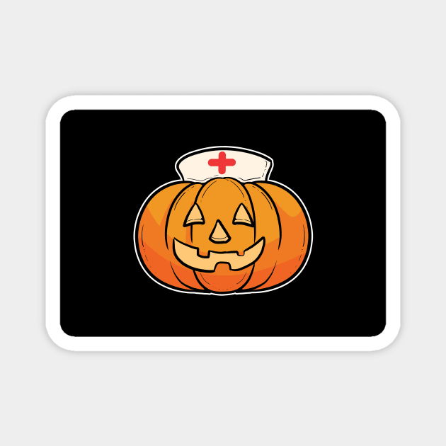 Halloween Nurse Pumpkin Aid Hospital Pumpkins Gift Magnet by amango