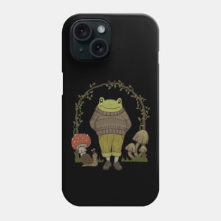 Toad in Grandpa Sweater: A Cute and Cozy Goblincore Nature Phone Case