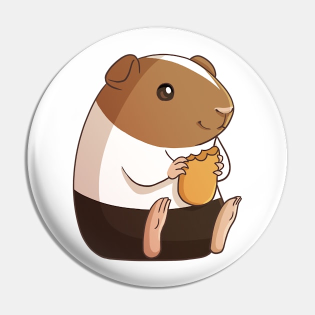 Cute Guinea Pig Snacking Pin by PaperRain