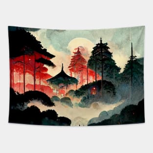 Japanese scenery Tapestry