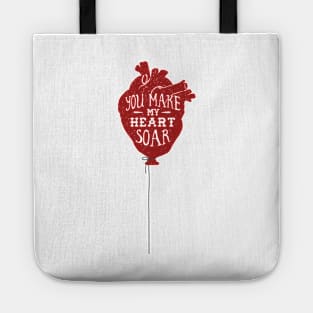 Creative Illustration. Inspirational Quote About Love - You Make My Heart Soar Tote
