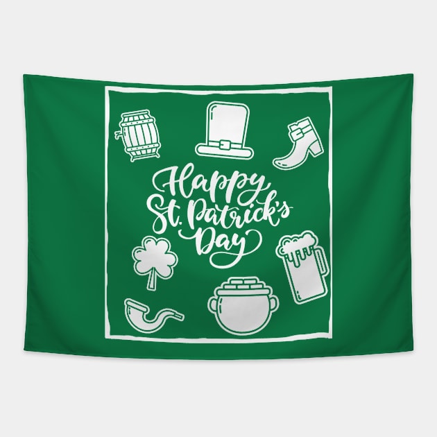 Happy saint patrick's day Tapestry by DreamingWhimsy