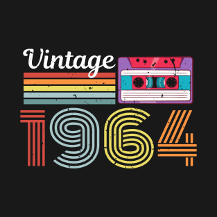 Vintage 1964 | 60 Years Old Gifts Vintage Born In 1964 Retro 60th Birthday t-shirt. T-Shirt
