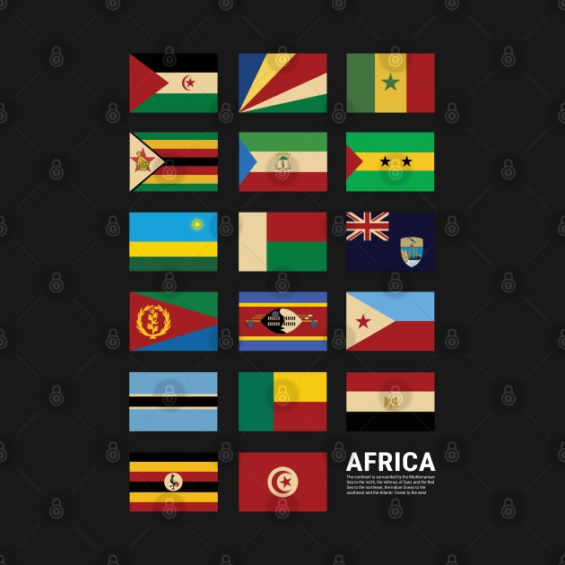 Africa Country Flags Set by KewaleeTee