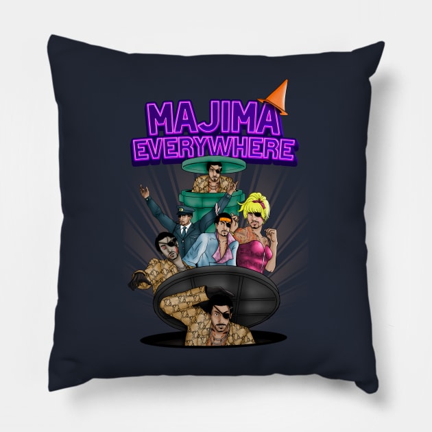 Majima Everywhere Pillow by wenderinf