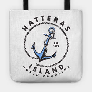 Vintage Anchor and Rope for Traveling to Hatteras Island, North Carolina Tote