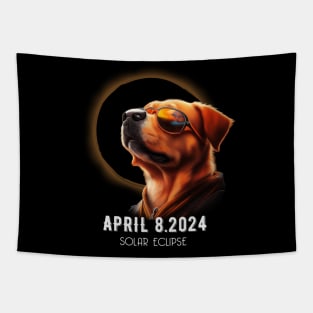 Dog watching - total solar eclipse april 2024 Tapestry