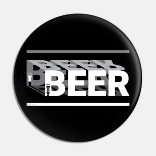 Beer Word Perspective Pin