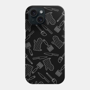 Black and White Cooking Tools Phone Case