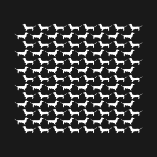 Dachshund White and Black Pattern T-Shirt