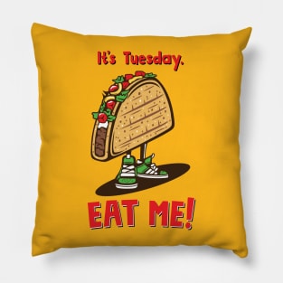 Taco Tuesday Red Pillow