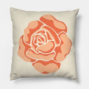 BIG ROSE Orange Blush Rust Flower - UnBlink Studio by Jackie Tahara Pillow