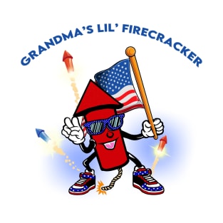 Grandma's Lil' Firecracker Kids 4th of July T-Shirt