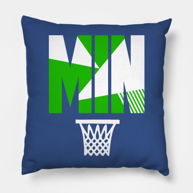 Minnesota Throwback Basketball MIN Pillow by funandgames