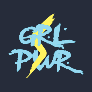 Grl Pwr in Powder Blue T-Shirt