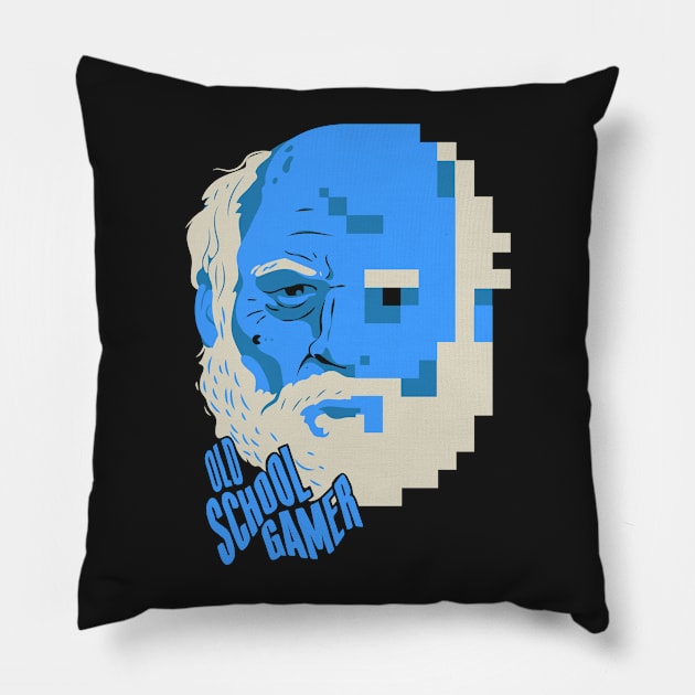 Old school gamer Pillow by Transtorned