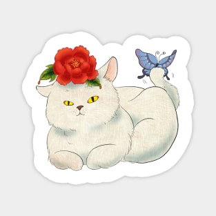 Minhwa: Cat and Butterfly H Type Magnet