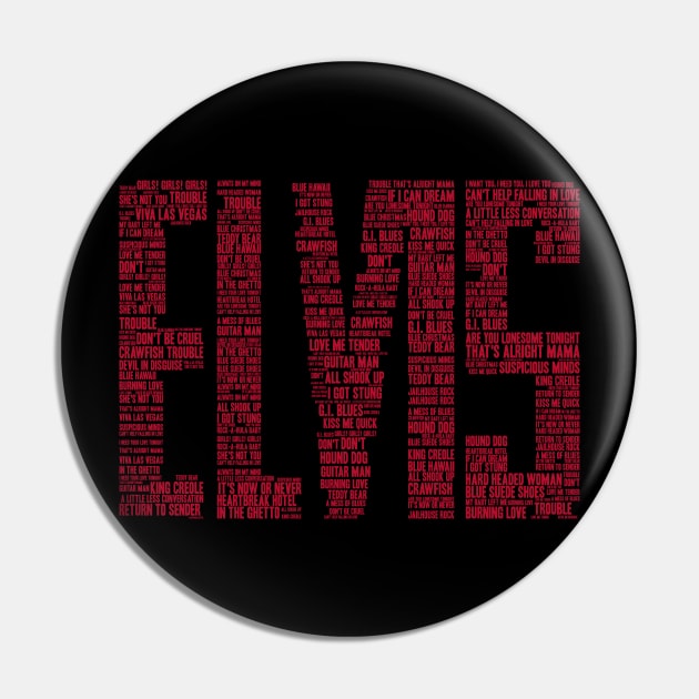 Elvis Word Art Pin by npgcole