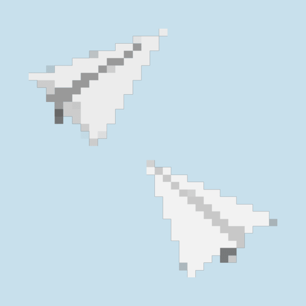 Paper Airplanes Pixel Art by christinegames