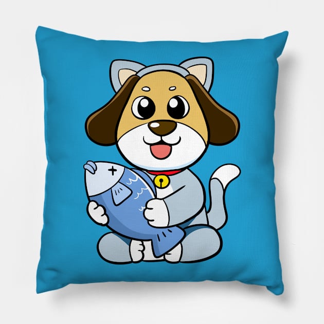 Dog Cat Pillow by WildSloths