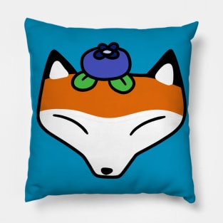 Blueberry Fox Face Pillow