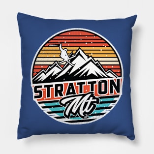 Retro Stratton Mountain Ski Pillow