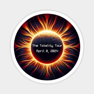 Solar Eclipse Totality Tour 2024 Two-Sided Light Colors Design T-Shirt Magnet