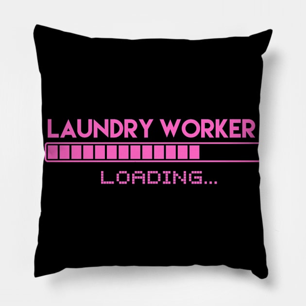 Laundry Worker Loading Pillow by Grove Designs