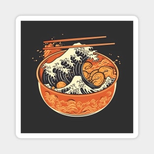 Ramen Noodles Great Wave Off Kanagawa Hokusai Magnet