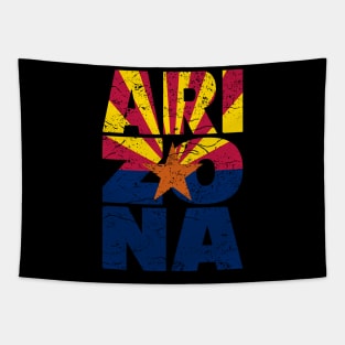Vintage Arizona flag with star USA Tapestry