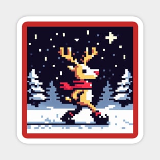 The Skating Reindeer: Family Christmas Design Magnet