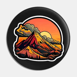 Sunset Mountain Sticker #5 Pin