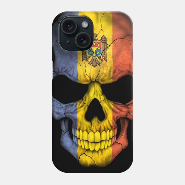 Moldova Flag Skull Phone Case by jeffbartels