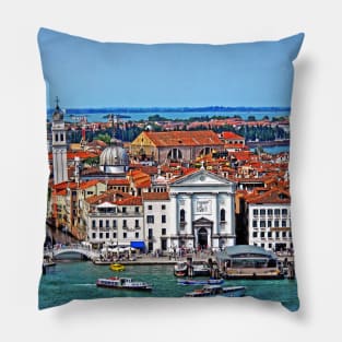 Santa maria del Rosario church, Zattere area, Venice, Italy Pillow