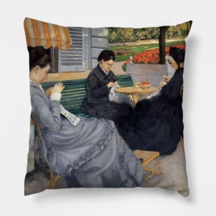 Portraits in the Countryside by Gustave Caillebotte Pillow