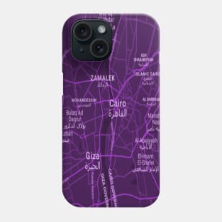 Cairo / Giza purple map Phone Case