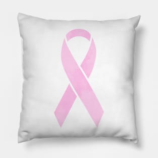 Pink Cancer Ribbon Pillow