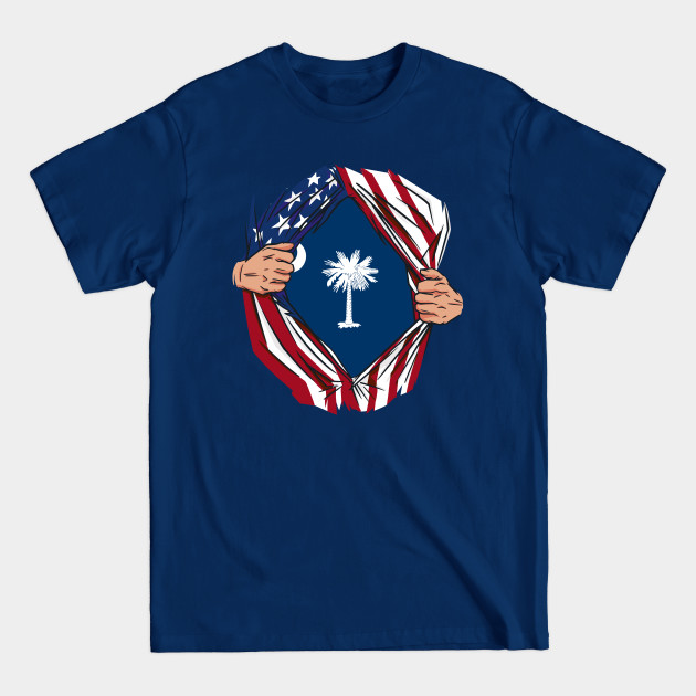 Discover USA American Grown South Carolina Flag - South Carolina - T-Shirt