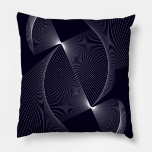 Geometric abstract black and white Pillow