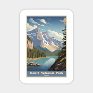 Banff National Park Travel Poster Magnet