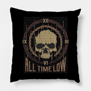 All Time Low Vintage Skull Pillow